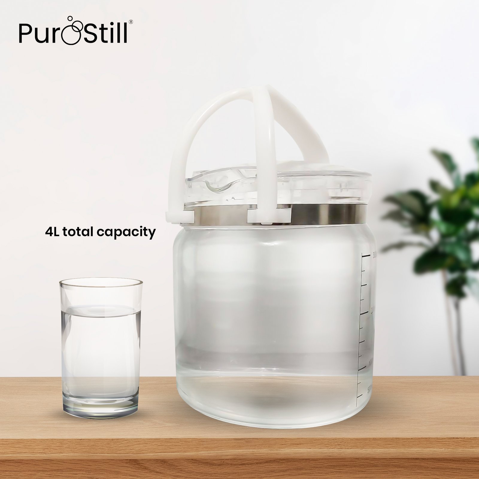 1 Gallon/ 4L Glass jar for Home/Dental/Beauty Water Distiller, Replacement  Glass Collection Bottle, Distiller Water Container, Compatible with Most