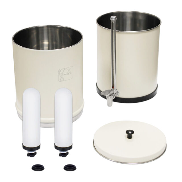 Premium Newton Gravity Fluoride Water Filter System with components