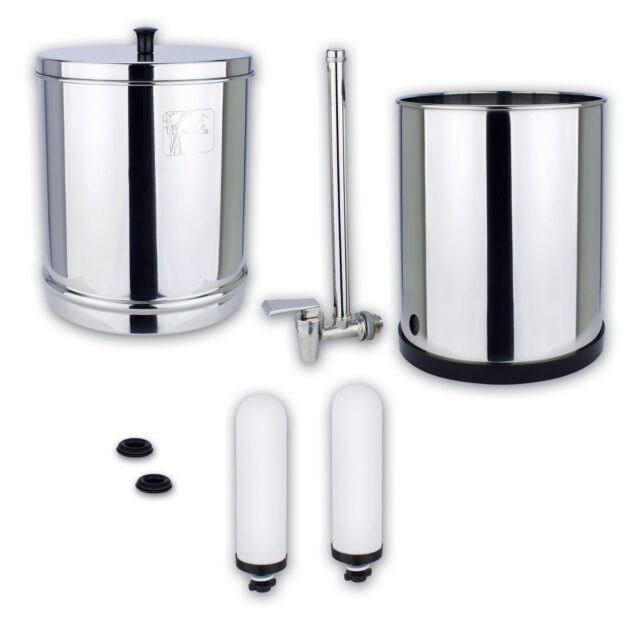 Premium Newton Gravity Fluoride Water Filter System components