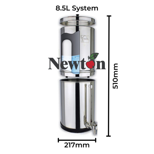 Premium Newton gravity water filter system with stand and tap