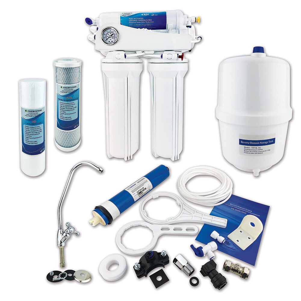 Premium 4-Stage Reverse Osmosis Water Filter System 50 GPD for Home Use