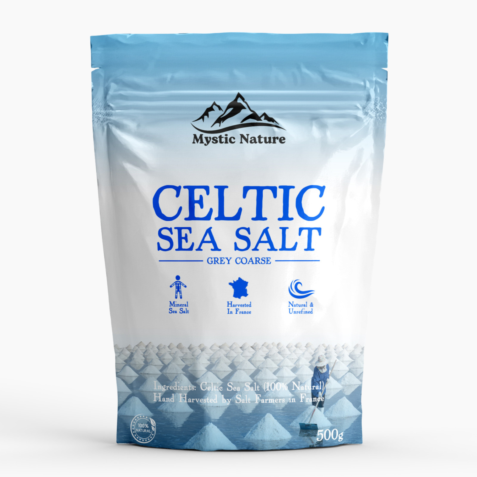 Celtic Sea Salt - 500g | Grey Coarse | 100% Natural Mineral Sea Salt