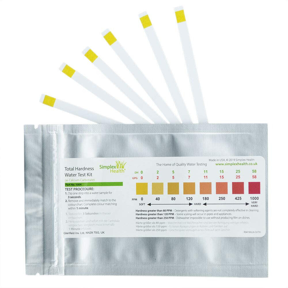 Premium Total Water Hardness Test Strips Kit x10 - Quality Drinking Water Softener