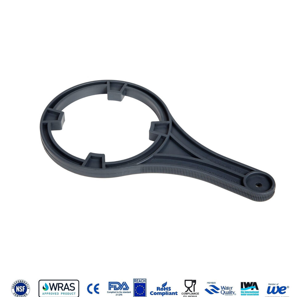 Water filter spanner wrench for reverse osmosis housing.