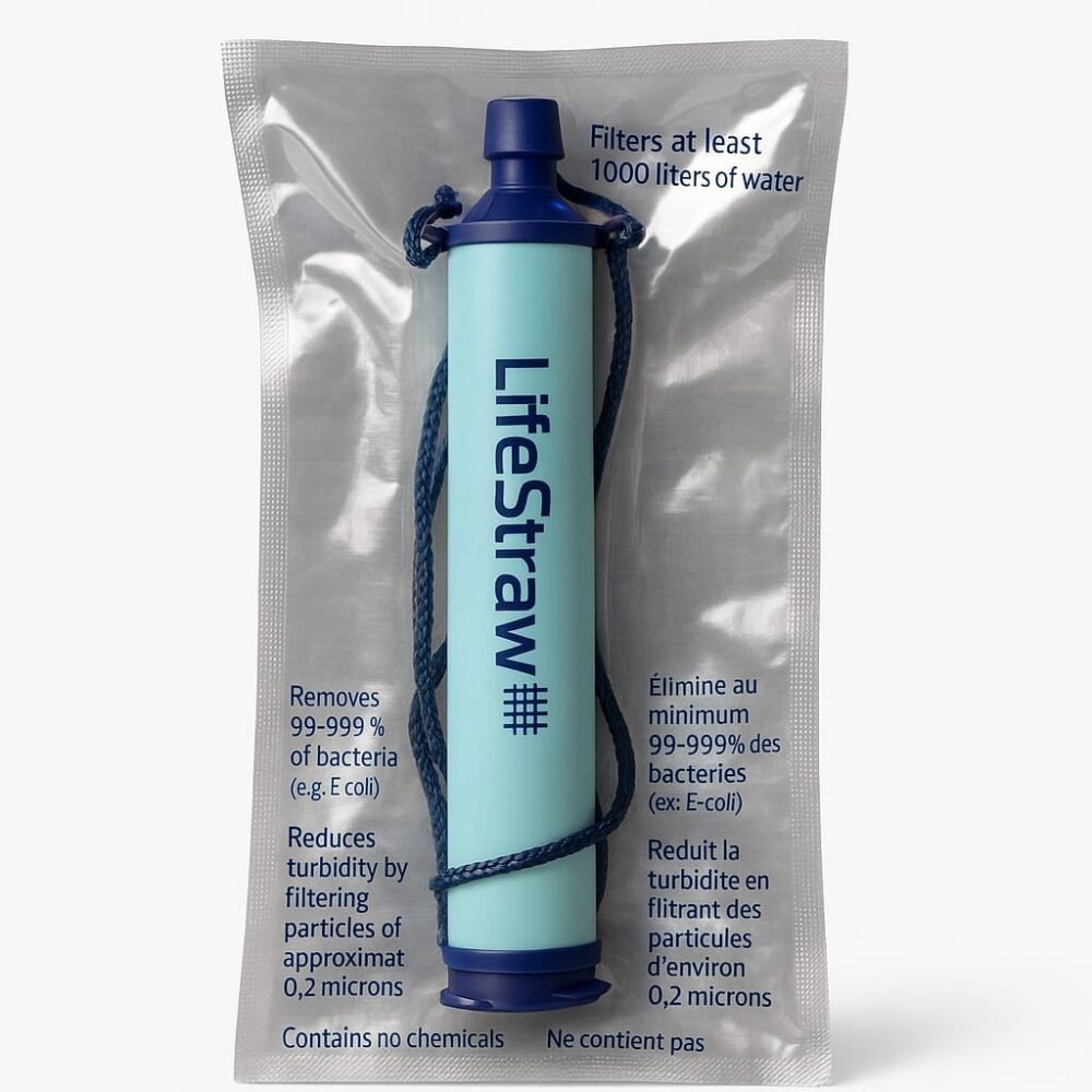 LifeStraw personal water filter in packaging