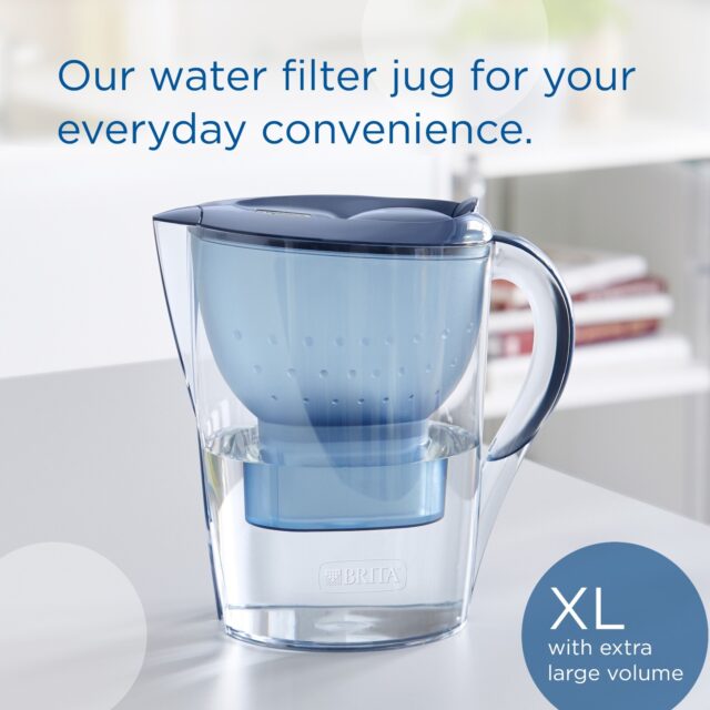 BRITA Marella XL water filter jug in blue with MAXTRA PRO cartridge