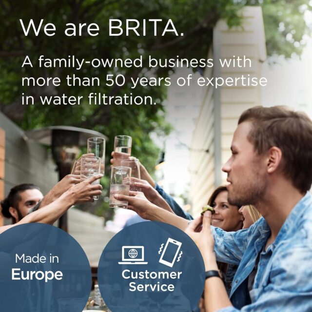 Group of people enjoying drinks with BRITA branding