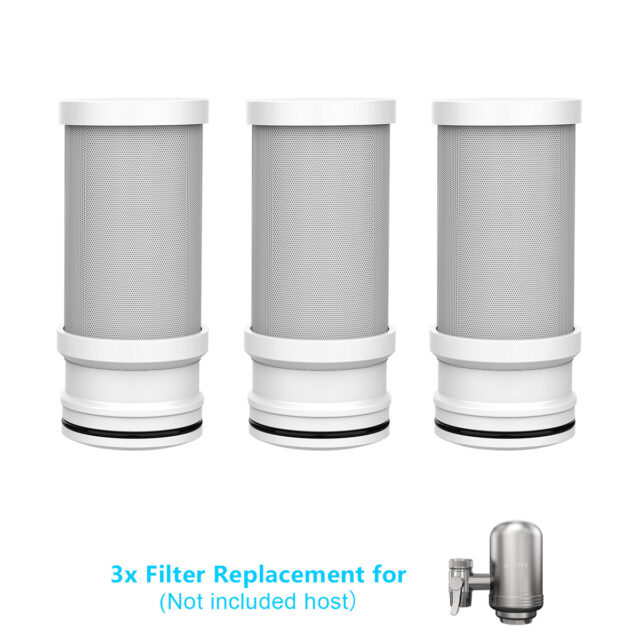 Three replacement filters for ALTHY faucet water filter system.