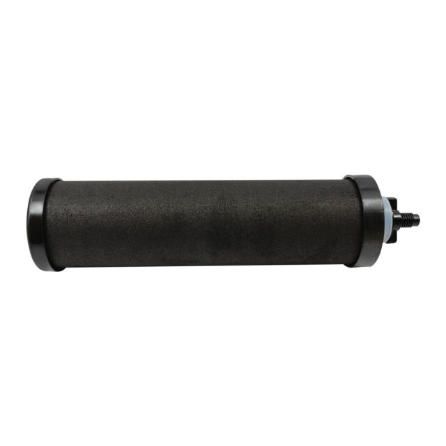 Carbon filter for gravity-fed water purification system